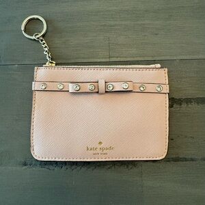 Kate Spade Coin Card Case Wallet. Pink with jewels